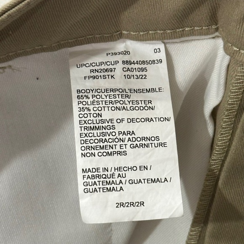 NEW Dickies Womens Size 2‎ High Rise Wide Leg Work Pants Sand Sable Tan FP901STK - Picture 7 of 8